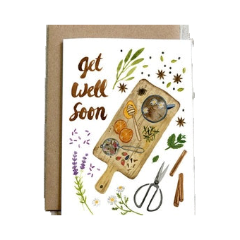 Get Well Soon Herbal Tea Card